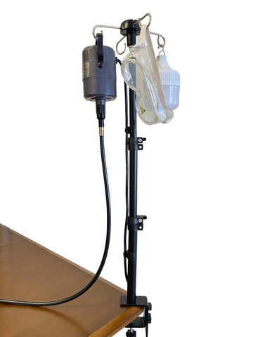 UISKOOPW rotary tool hanger stand with C-clamp for stable desk setup.