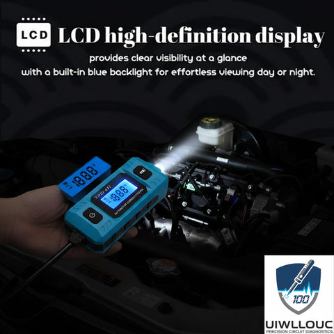 Durable, non-slip grip on the UIWLLOUC tester for comfortable handling.