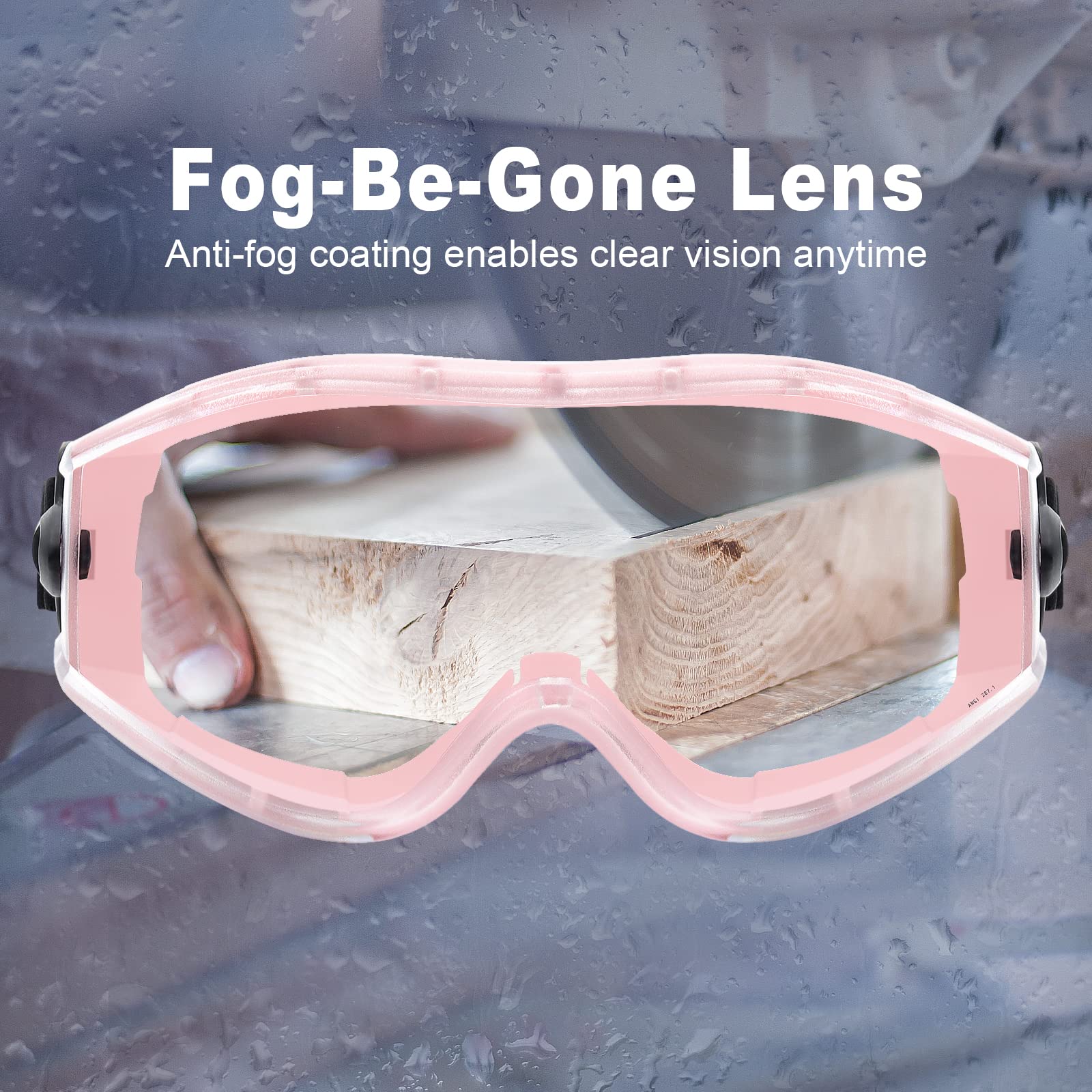 UKNOW ANSI Z87.1 certified safety goggles for reliable protection