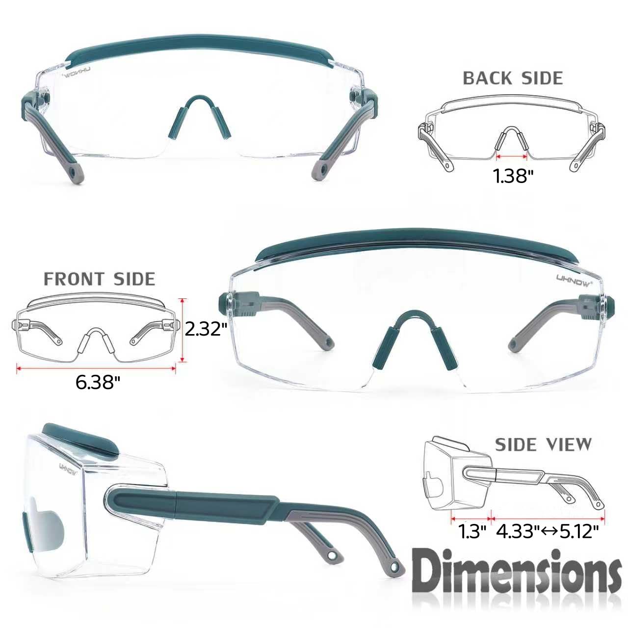 UKNOW goggles shield eyes from dust and debris in workplace and outdoor settings.