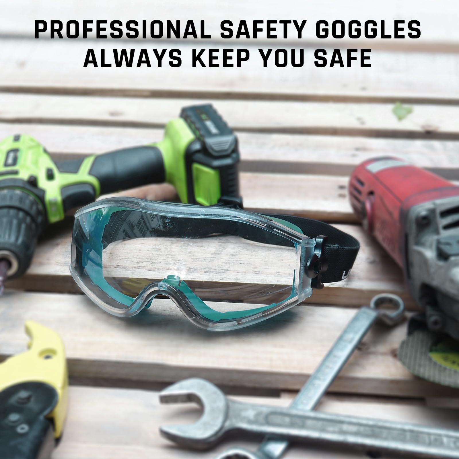 UKNOW protective eyewear shields eyes from dust and debris