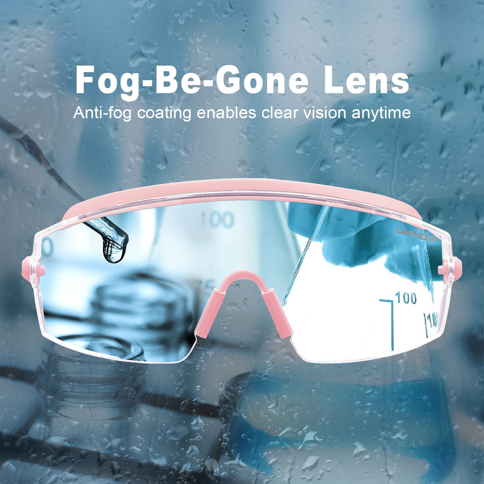 UKNOW rimless frame design offers unobstructed peripheral sight