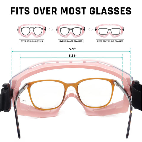 UKNOW safety goggles with adjustable strap for a comfortable fit