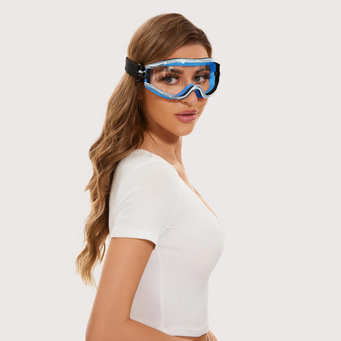 UKNOW goggles with adjustable strap fit over prescription glasses for comfort
