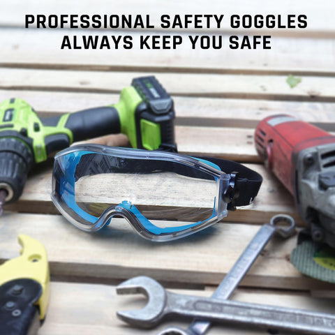 UKNOW safety goggles provide UV protection for outdoor work and bright settings