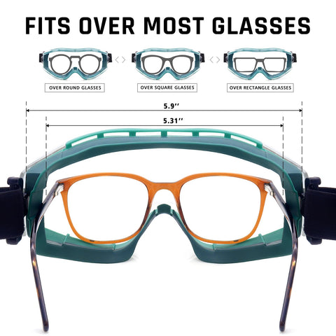 UKNOW safety goggles with ventilated strap for comfortable wear