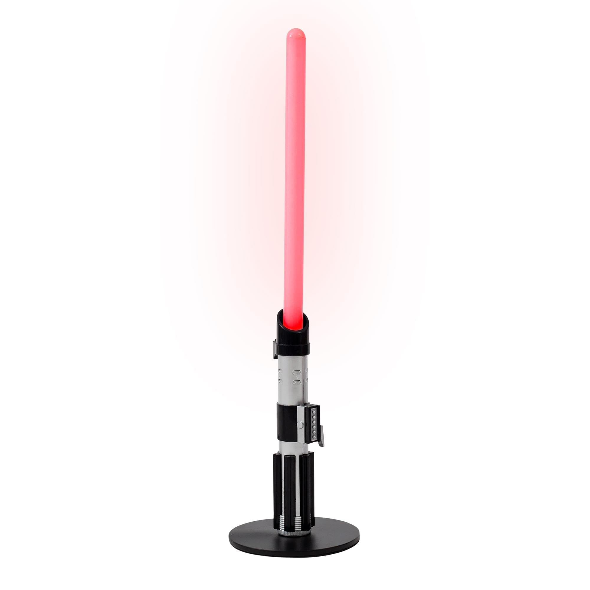 Ukonic Darth Vader lightsaber desktop mood light with bold red glow on display