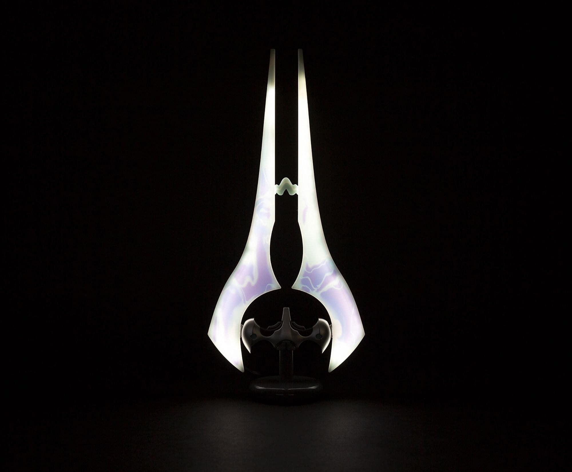 Ukonic Halo Energy Sword Covenant prop light enhances desk decor.