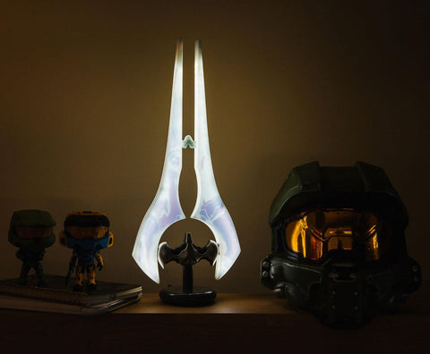 Ukonic Halo Energy Sword USB-powered lamp for bedside use.