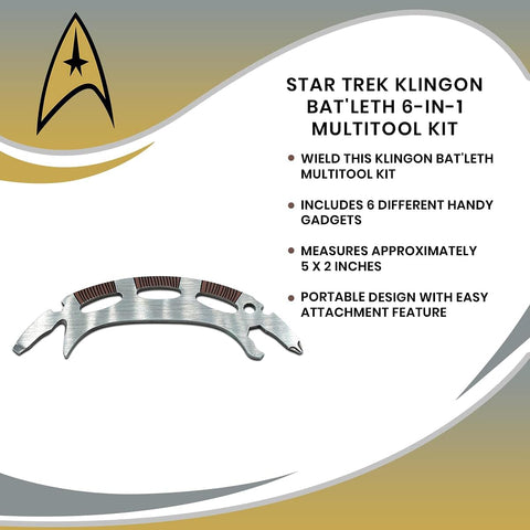 Ukonic Star Trek Klingon Bat'leth multitool on a camping trip, compact carry.