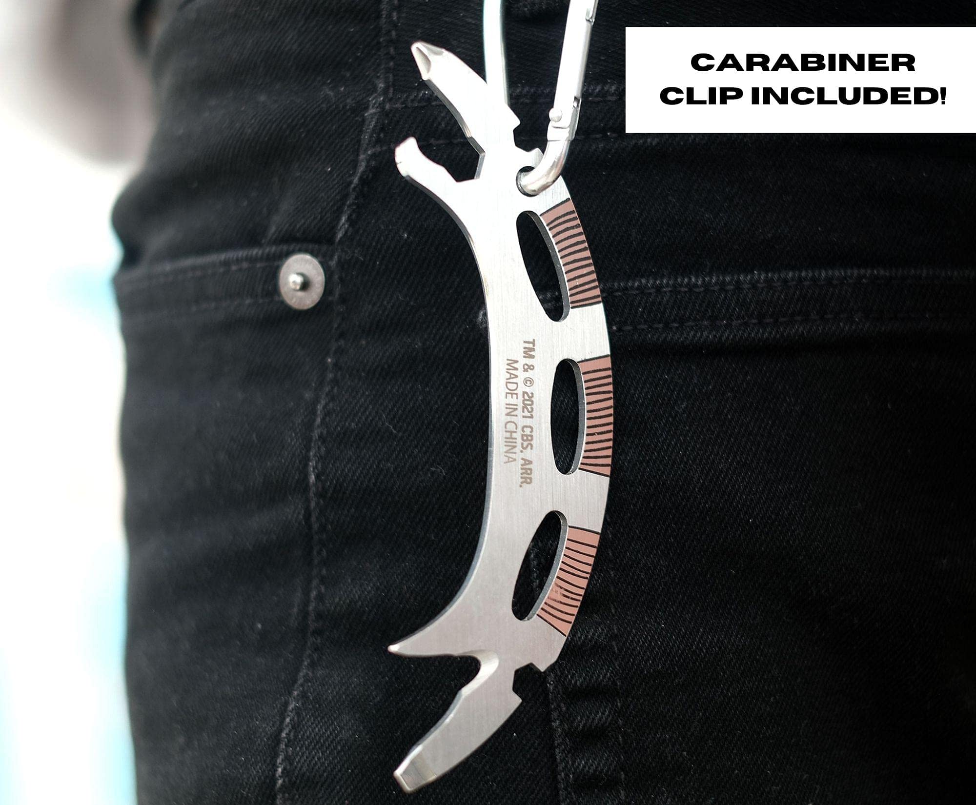 Ukonic Star Trek Klingon Bat'leth multitool cord cutter for cable tweaks.