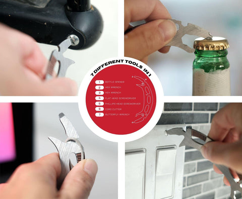 Ukonic Star Trek Klingon Bat'leth multitool open-tools display for quick adjustments.
