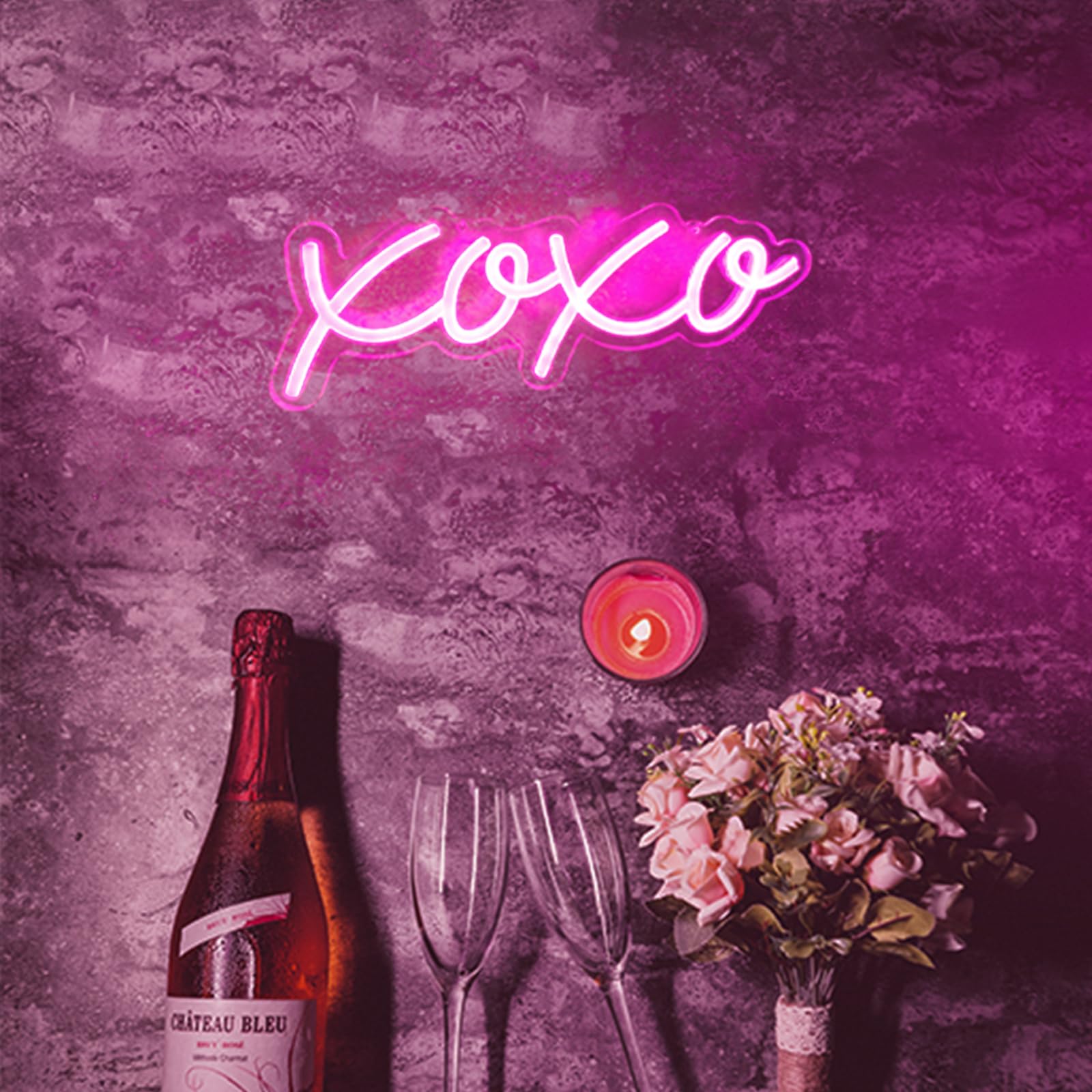 Ulalaza XOXO neon sign bar decor brightens lounge spaces