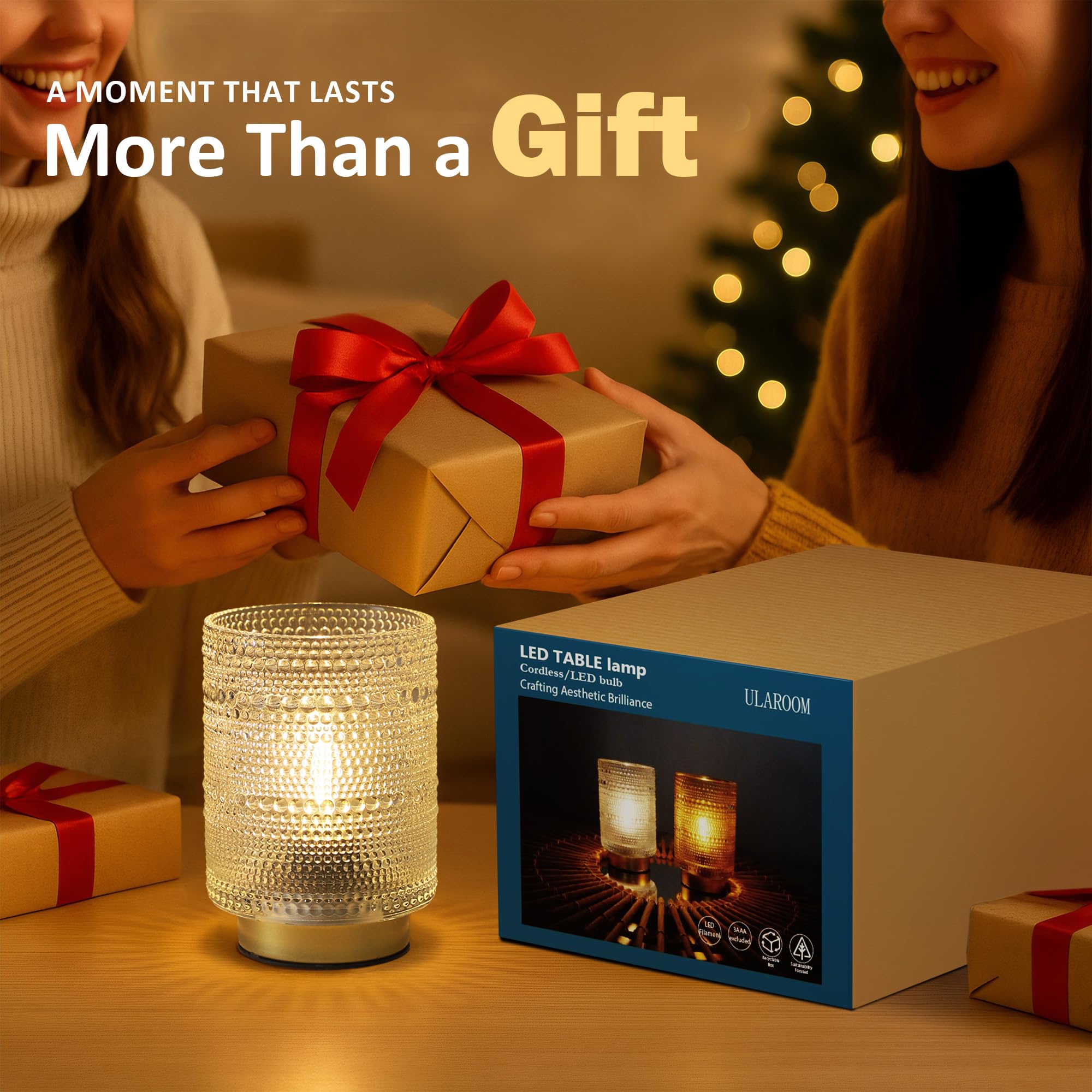 ULAROOM bedside nightstand accent light adds subtle warmth