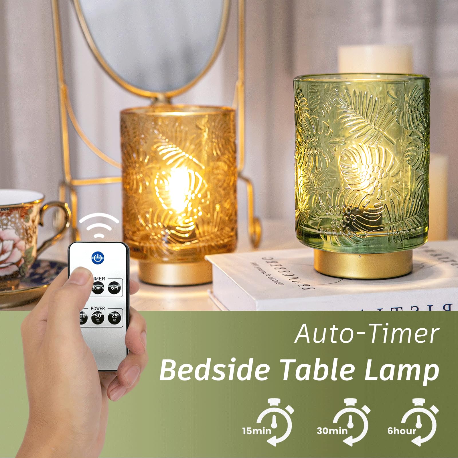 ULAROOM Jade Green lamp featuring dimmable LED for customizable mood