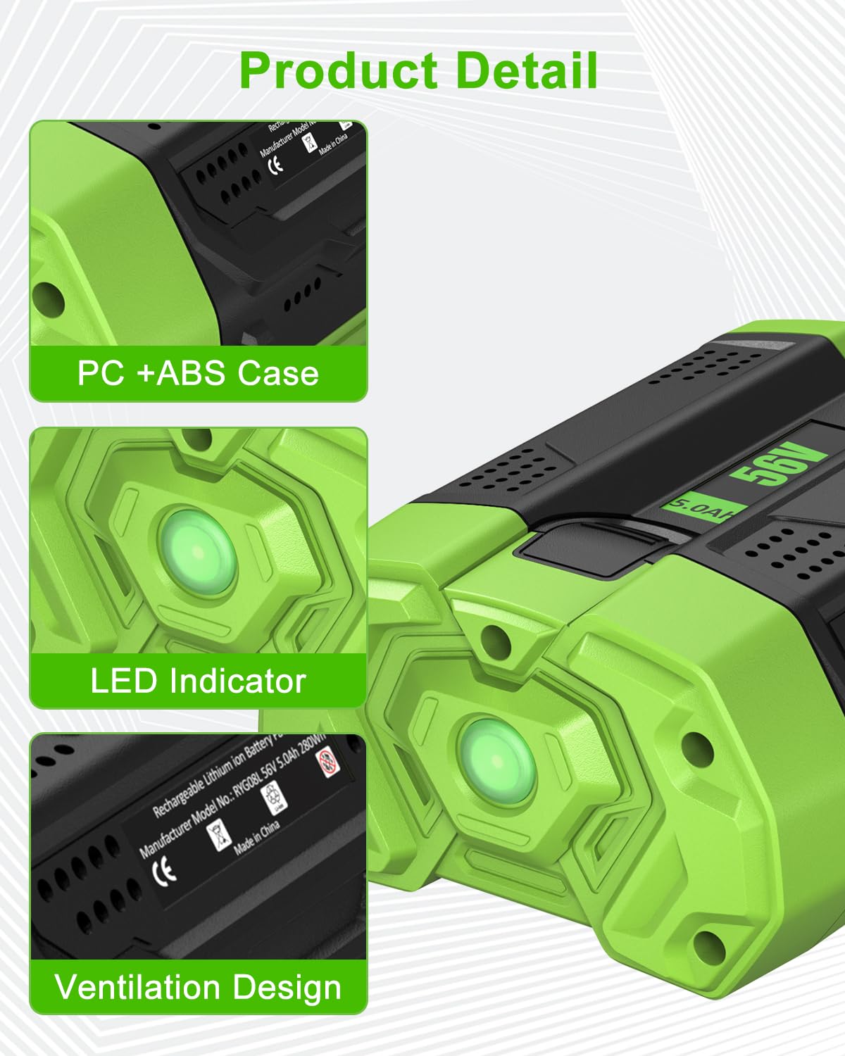 ULATI replacement battery with high capacity demonstrates extended operation time for lawn tools.