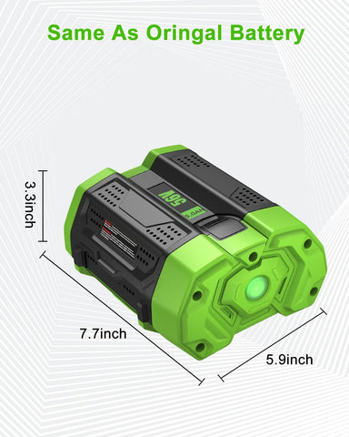 ULATI 56V battery showing LED indicators and fast charging capability.