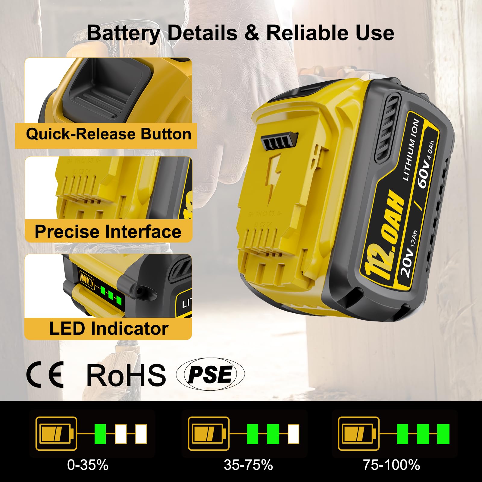 ULATI battery beside the charger for easy swap and recharge