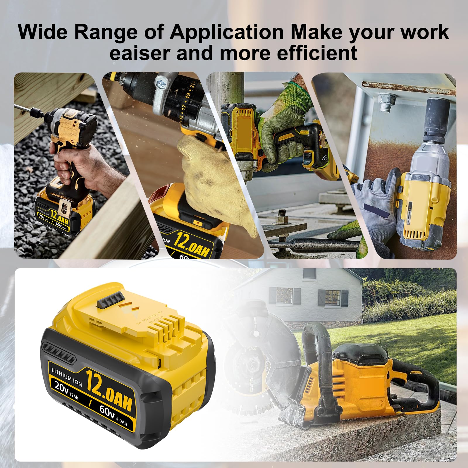 ULATI safety protections battery for Dewalt 20V, built-in safeguards
