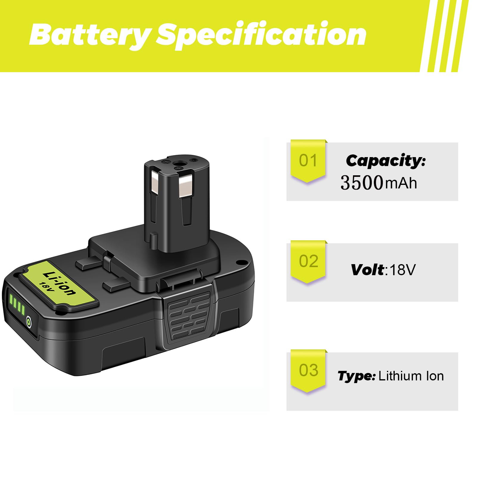 ULDERTRA batteries compatible with Ryobi ONE+ tools for easy replacement