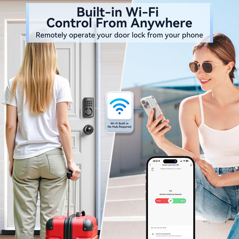 Ulecoce doorbell camera view highlights real-time entry notifications.