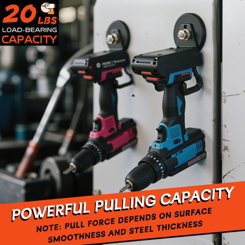 ULIBERMAGNET 20lb magnet strength holds power tools and garden gear safely.