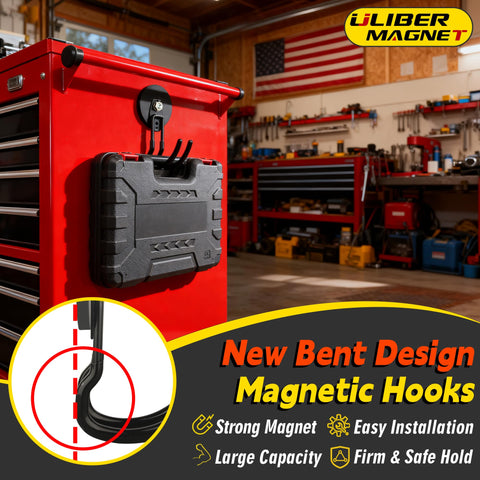 ULIBERMAGNET 40lbs hold power demonstration showing secure support for heavy tools.