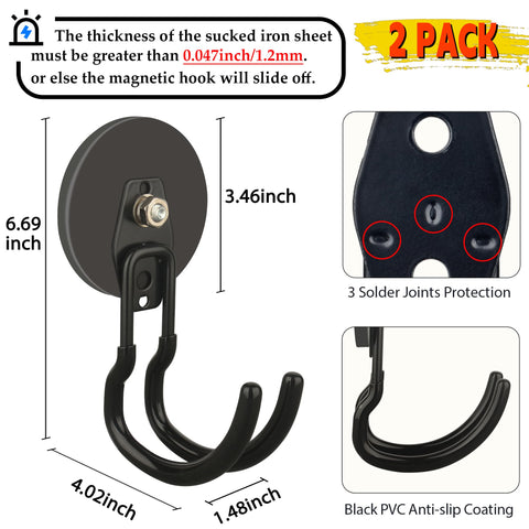 ULIBERMAGNET bent-hook design with raised back angle prevents slipping and balances weight.