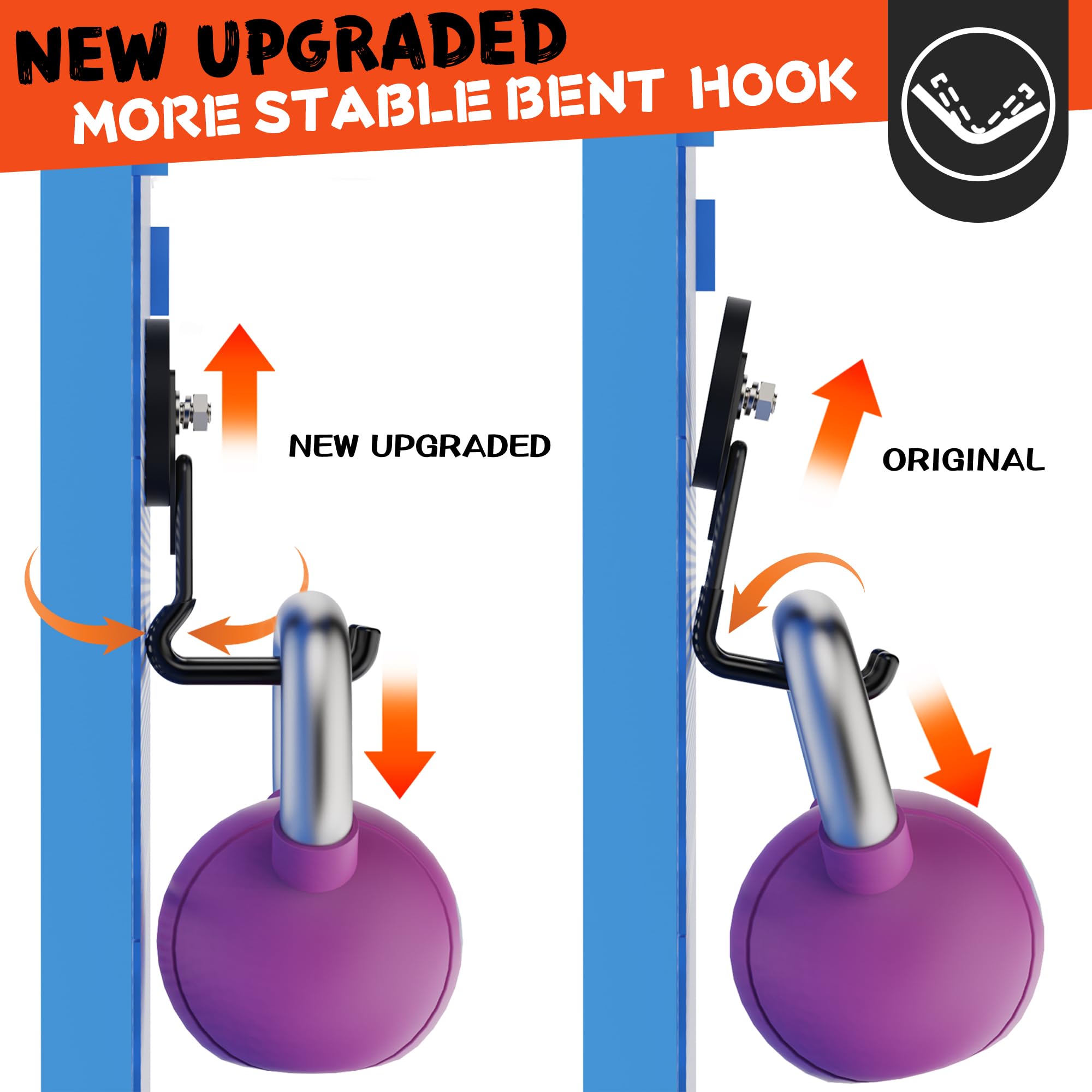 ULIBERMAGNET easy magnetic mount hooks attach without tools to any metal surface.