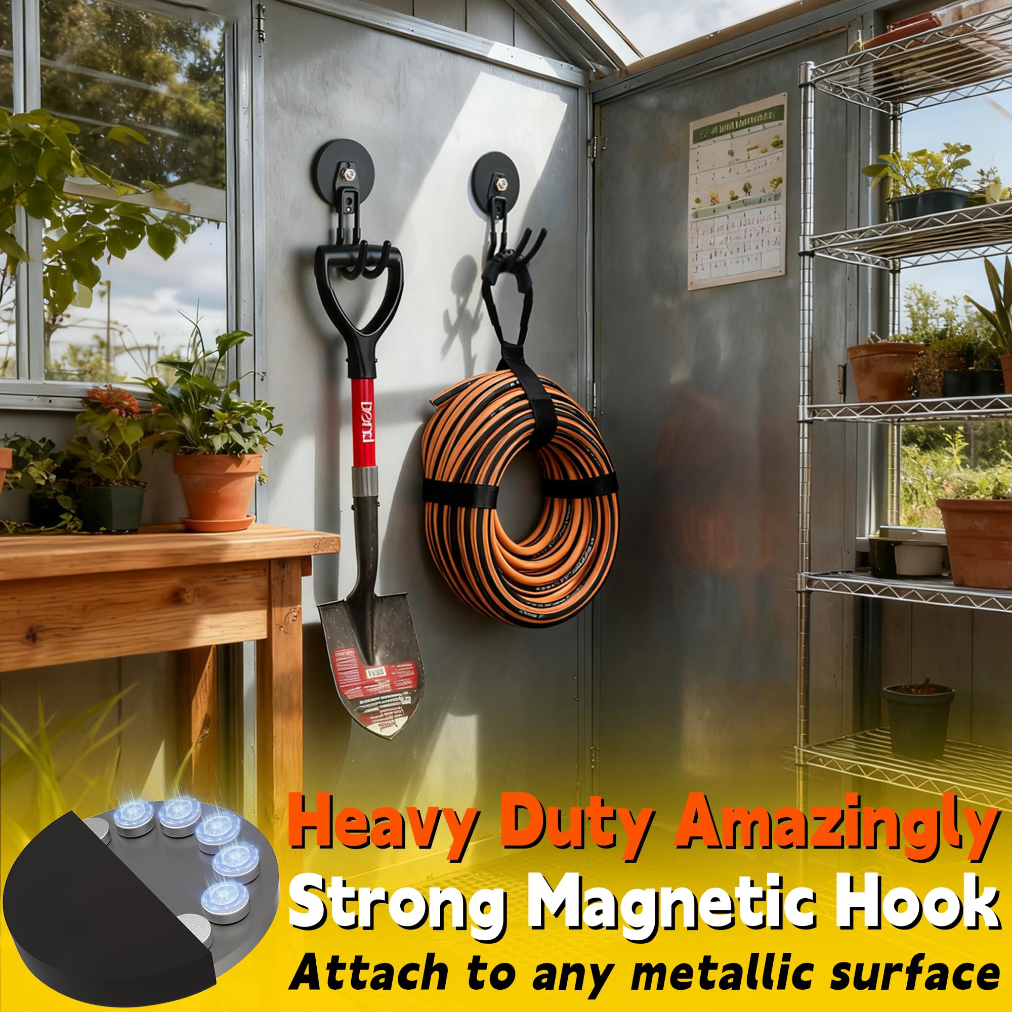 ULIBERMAGNET ideal for cords hoses and long-handled tools.