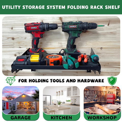 ULIBERMAGNET folded shelf flush against wall saves valuable floor space