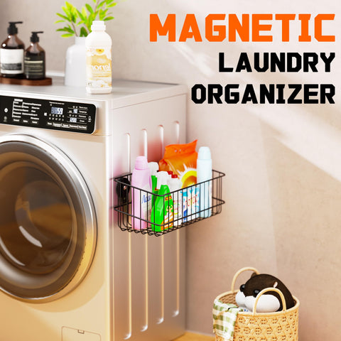 ULIBERMAGNET tool-storage basket on metal cabinet