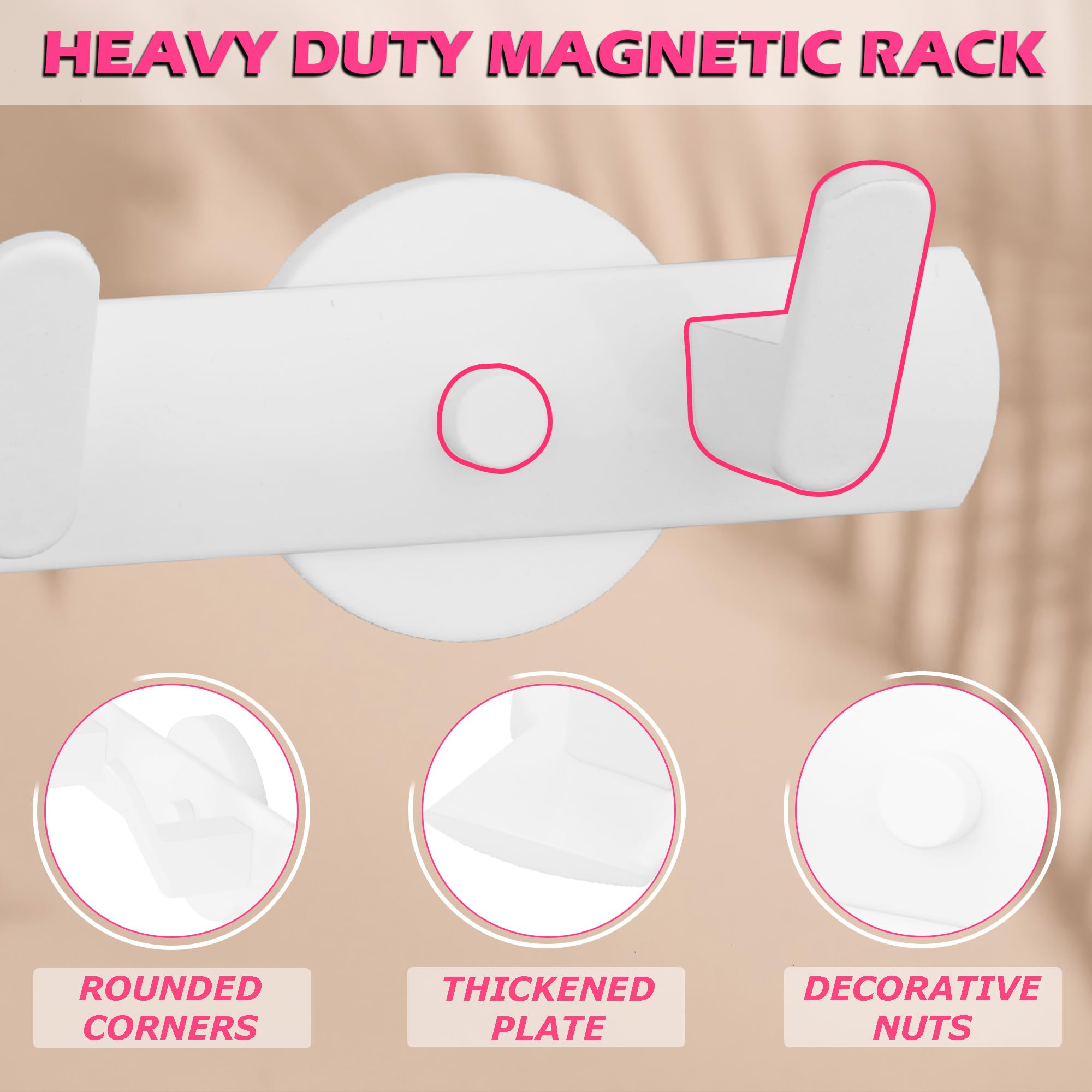 ULIBERMAGNET magnetic hook on metal cabinet keeps items secure.
