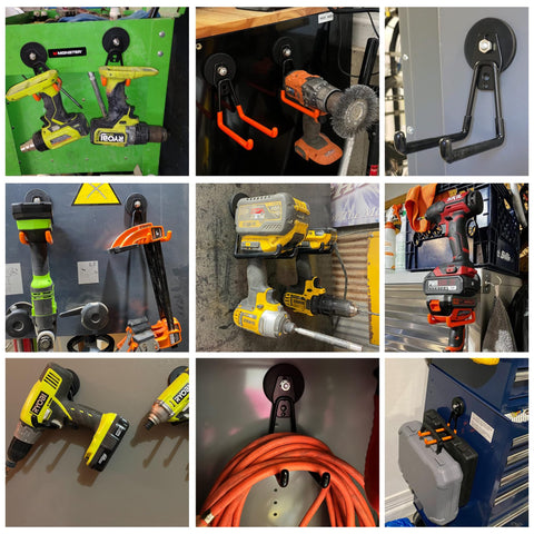 ULIBERMAGNET magnetic hooks orange provide strong load-bearing grip for tools.