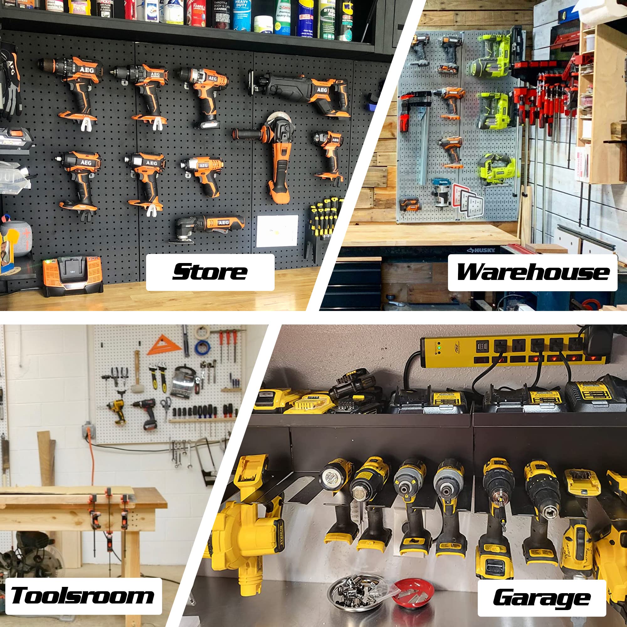 ULIBERMAGNET magnetic rack attachment secures tools without drilling.