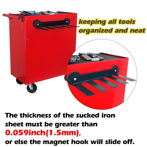 ULIBERMAGNET removable tool rack attaches to metal surfaces securely.