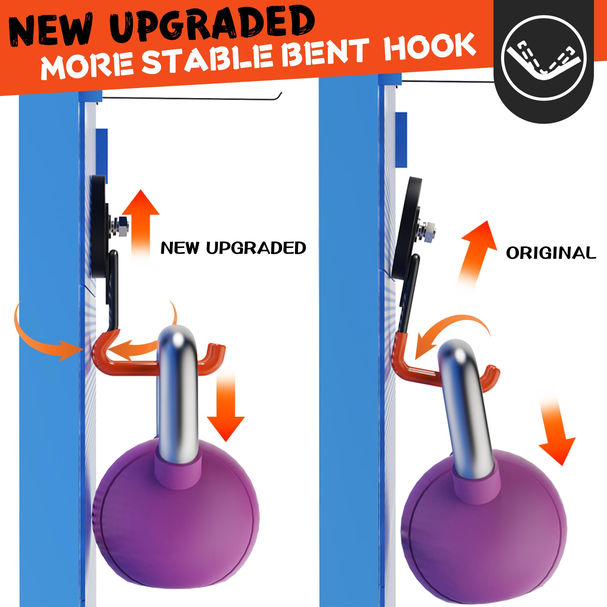 ULIBERMAGNET rubber-coated hook protects surfaces during use.