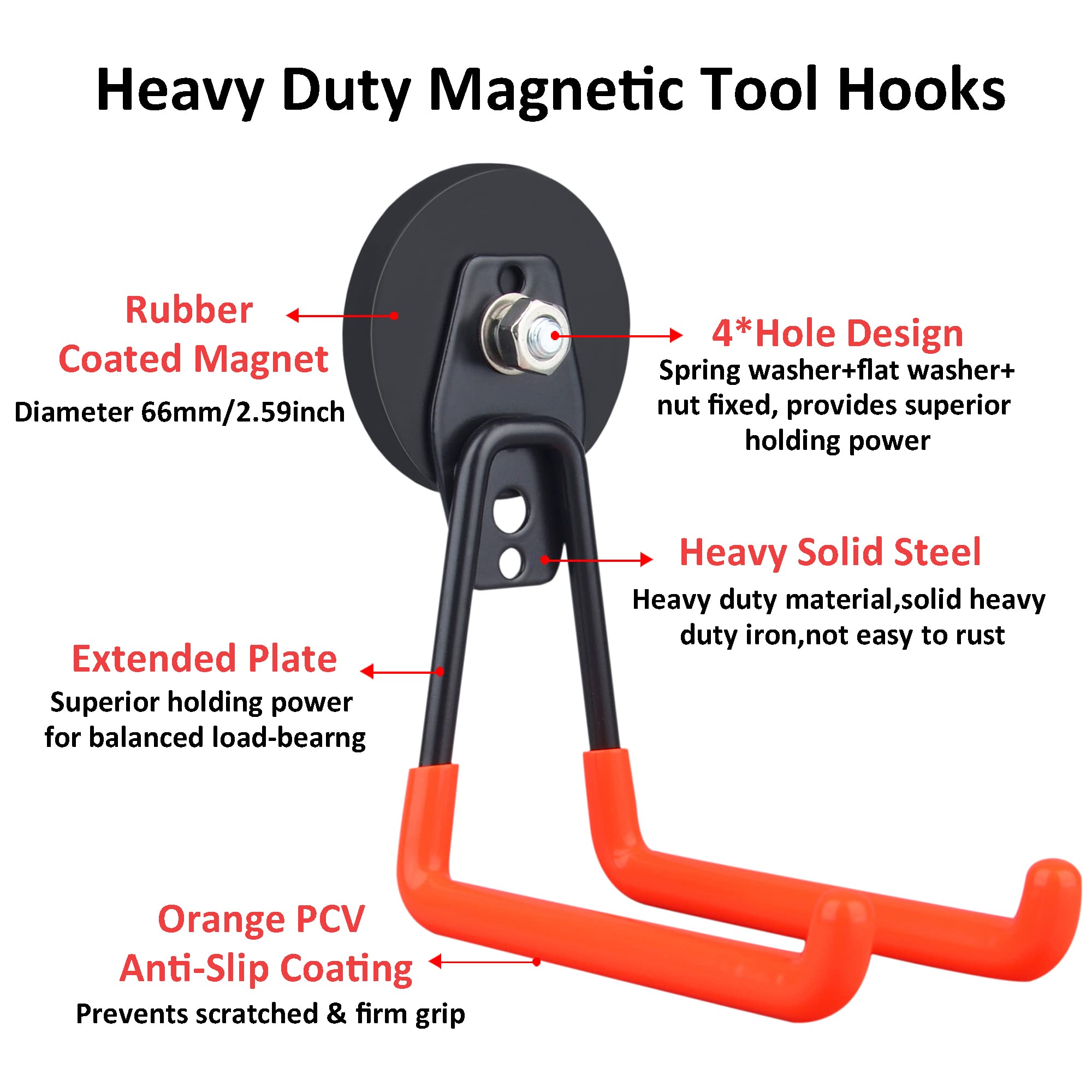 ULIBERMAGNET rubber-coated magnet protects surfaces from scratches during use.