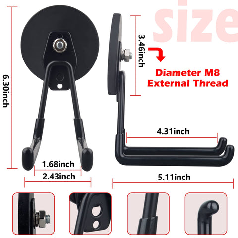 ULIBERMAGNET rubber-coated hook protects surfaces while organizing tools in a workshop.