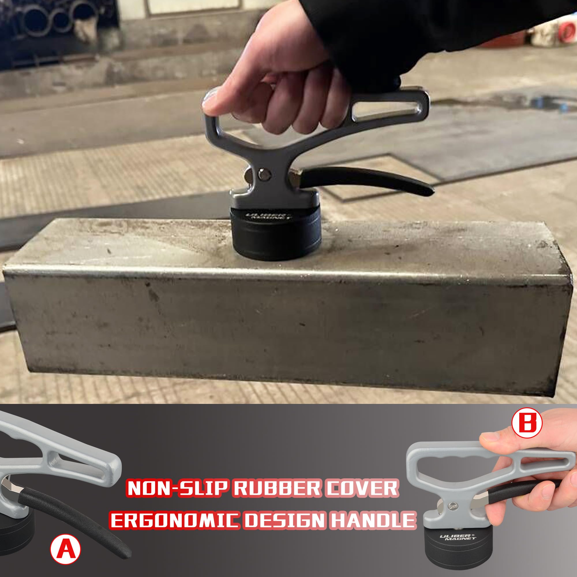 ULIBERMAGNET magnetic pickup lifting steel plates and bars with reliable attraction.