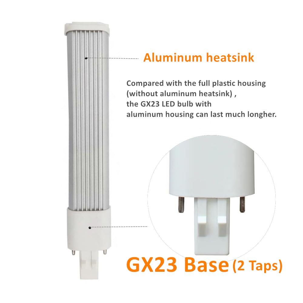 ULIKELED GX23 7W 700LM output for desk lamps and small fixtures.