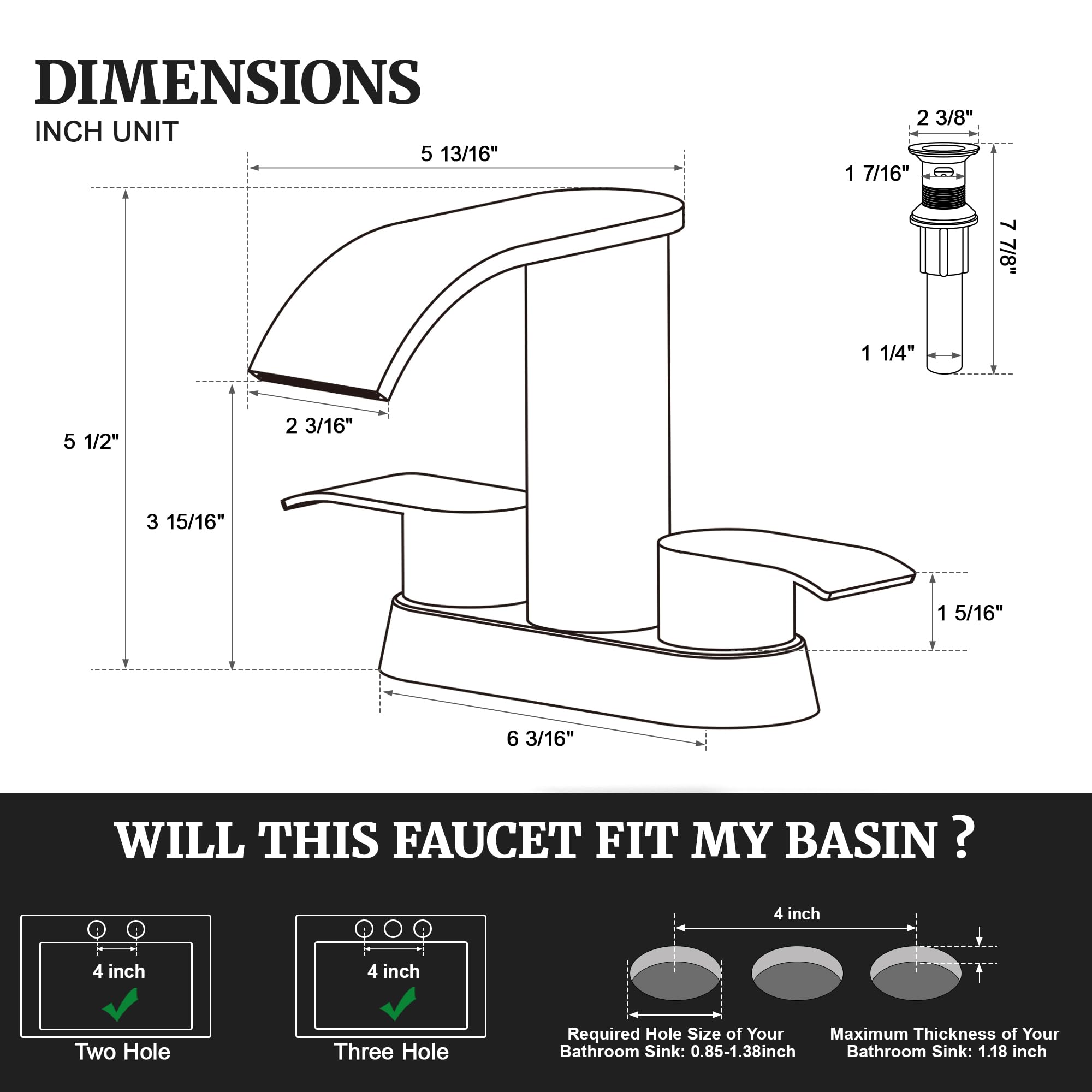 Ultimate Unicorn 2-handle waterfall faucet offering smooth operation and style.