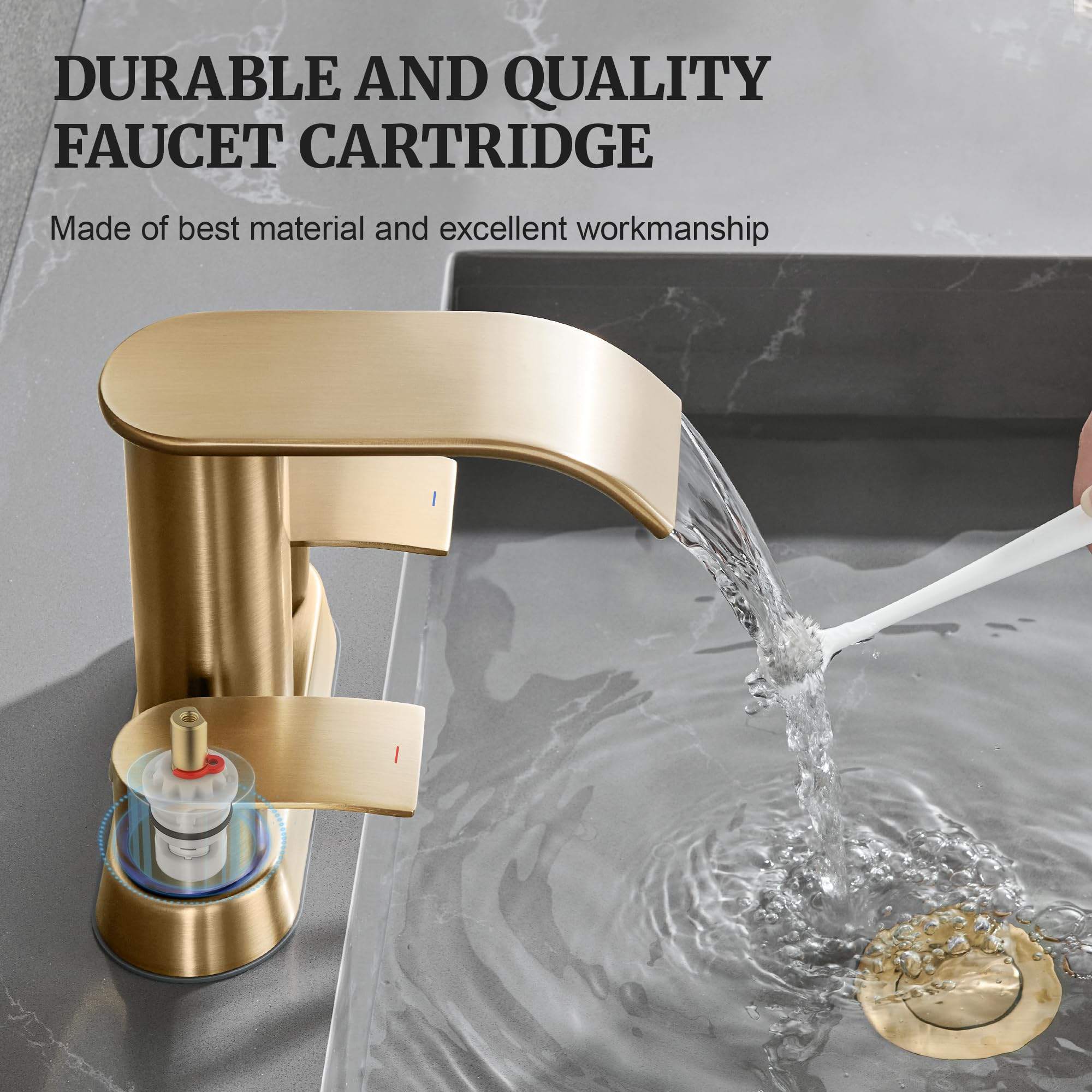 Ultimate Unicorn 3-hole installation faucet in durable SUS304 stainless steel.