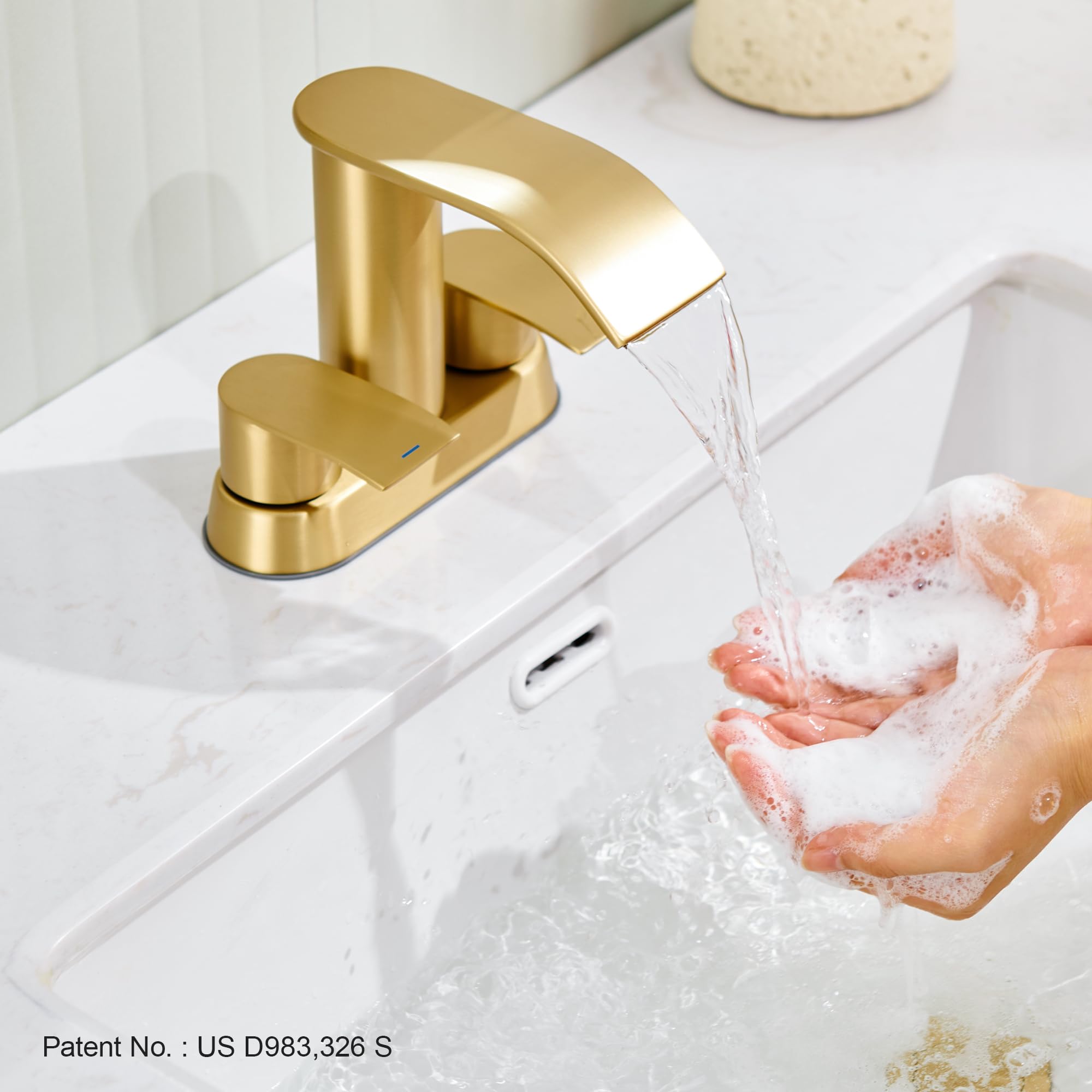 Centerset design fits 2- or 3-hole configurations for flexible installation.