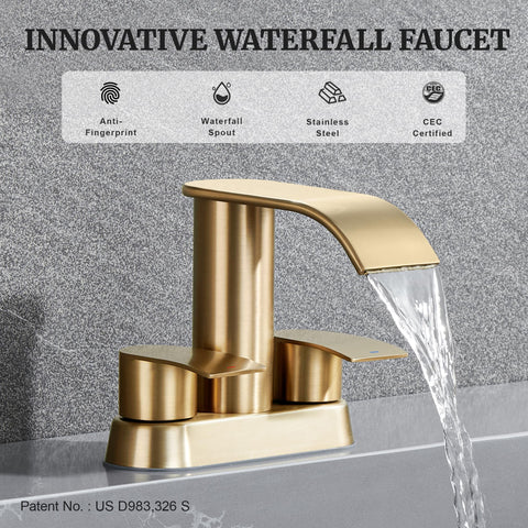 Ultimate Unicorn 4-inch centerset faucet suitable for RV or home bathrooms.