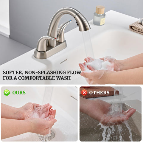 Ultimate Unicorn brushed-nickel faucet aerator detail for quiet, splash-free flow.