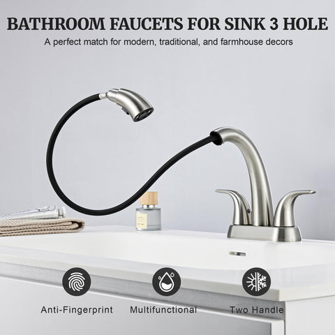 Ultimate Unicorn brushed-nickel faucet easy-clean daily use in vanity.