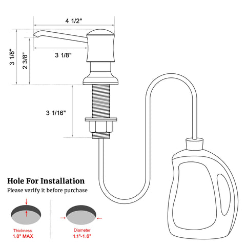 Ultimate Unicorn check valve tube ensures direct, mess-free soap delivery.
