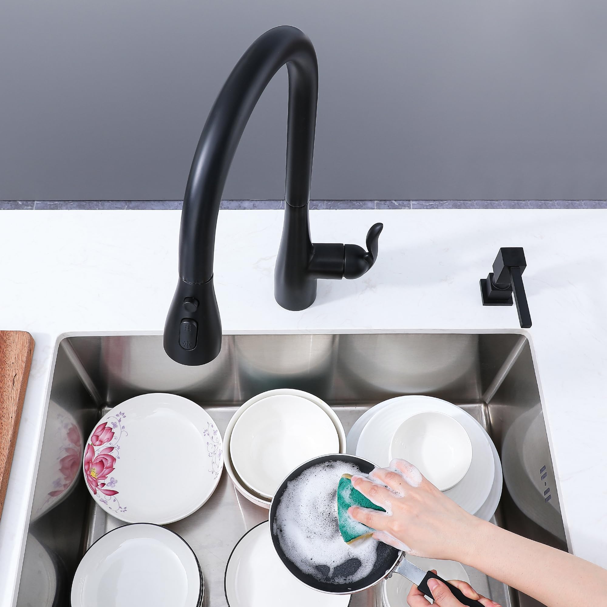 Dispenser compatible with dish soap for kitchen routines