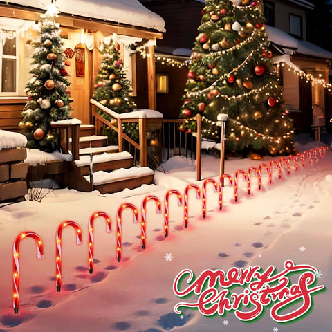 Ultimate Unicorn waterproof candy cane lights designed for rain or snow outdoor use.